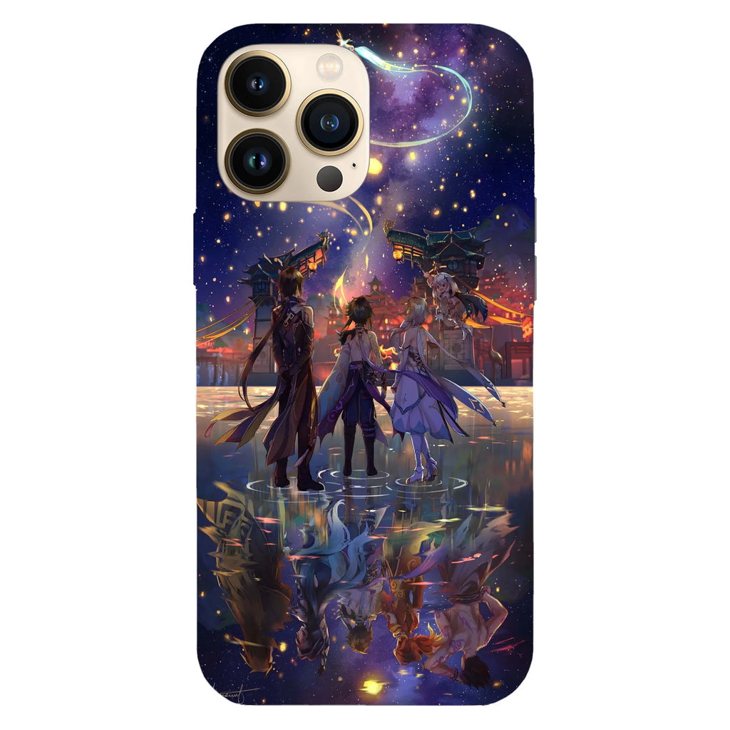 Husa compatibila cu Apple iPhone 15 Pro model Genshin Impact video game, Silicon, TPU, Viceversa - Viceversa