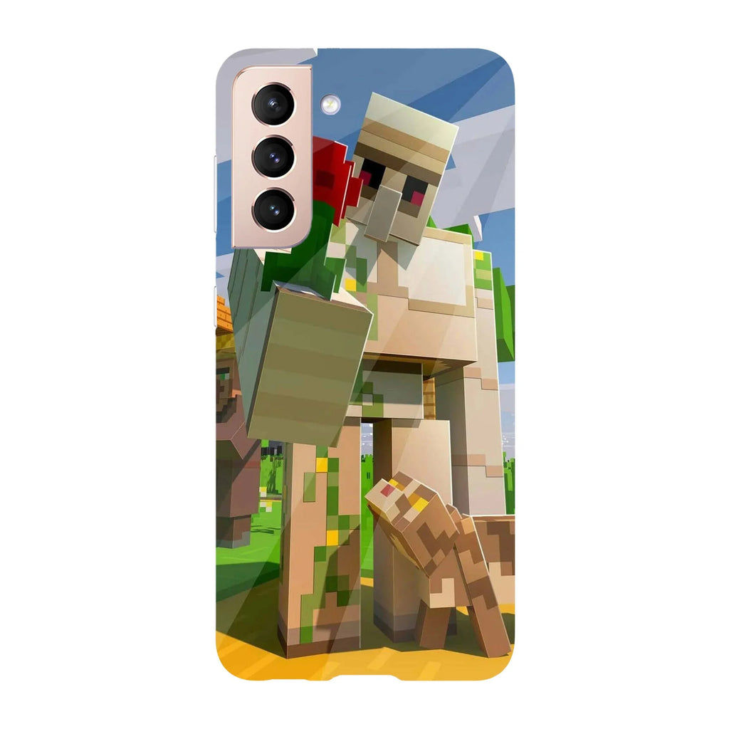 Husa compatibila cu Samsung Galaxy S22 Ultra model Golem Minecraft, Silicon, TPU, Viceversa - Viceversa