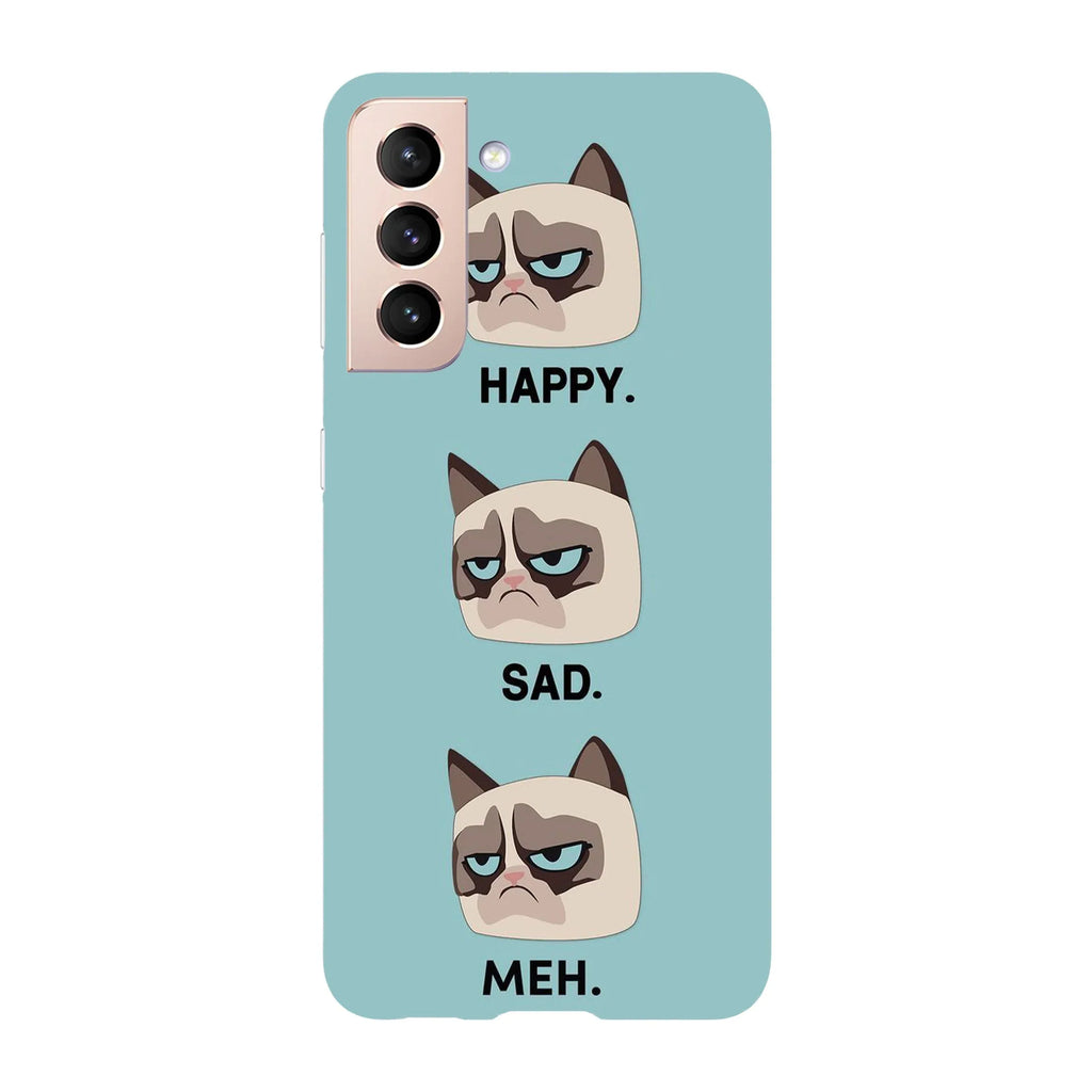 Husa compatibila cu Samsung Galaxy S22 Ultra model Emotionally complex Grumpy Cat, Silicon, TPU, Viceversa - Viceversa