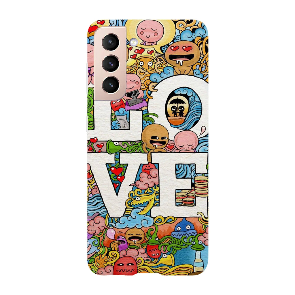 Husa compatibila cu Samsung Galaxy S22 Ultra model Love is art, Silicon, TPU, Viceversa - Viceversa