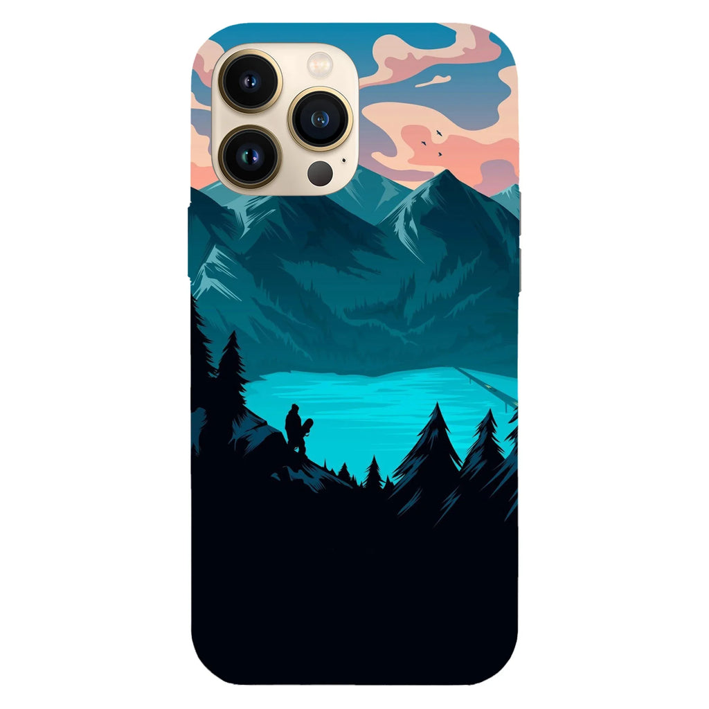 Husa compatibila cu Apple iPhone 15 Pro Max model Digital mountain trip, Silicon, TPU, Viceversa - Viceversa