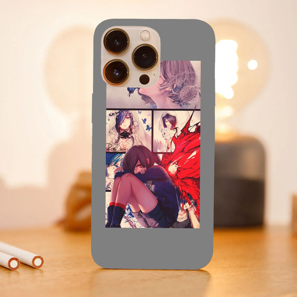 Husa telefon compatibila cu Apple iPhone 15 Plus, Viceversa, model Touka Kirishima Tokyo Ghoul, Silicon, TPU - Viceversa