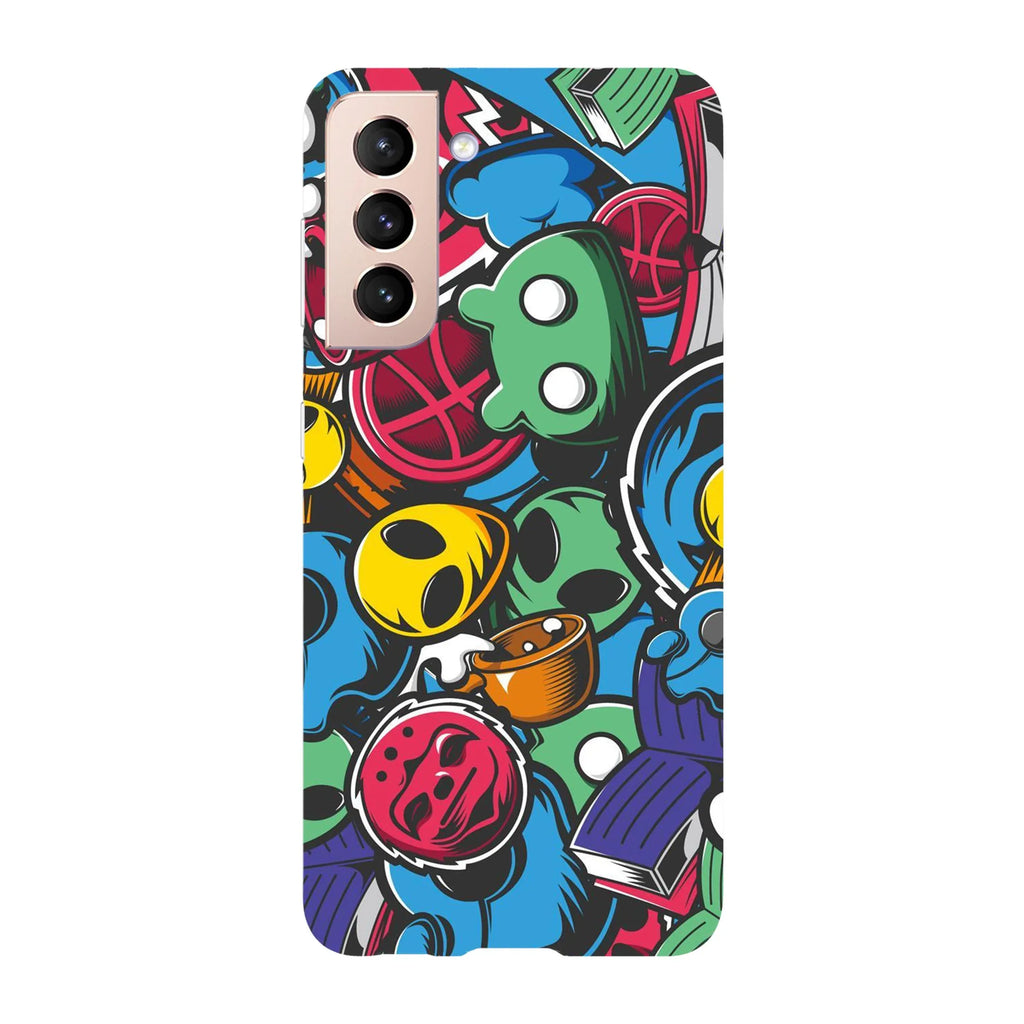 Husa compatibila cu Samsung Galaxy S22 Ultra model Alien masks, Silicon, TPU, Viceversa - Viceversa
