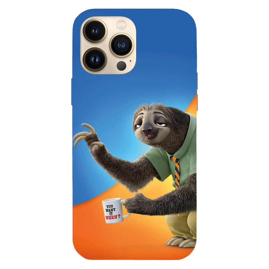 Husa compatibila cu Apple iPhone 15 Plus, Viceversa, model Flash Slothmore from Zootopia , Silicon, TPU - Viceversa