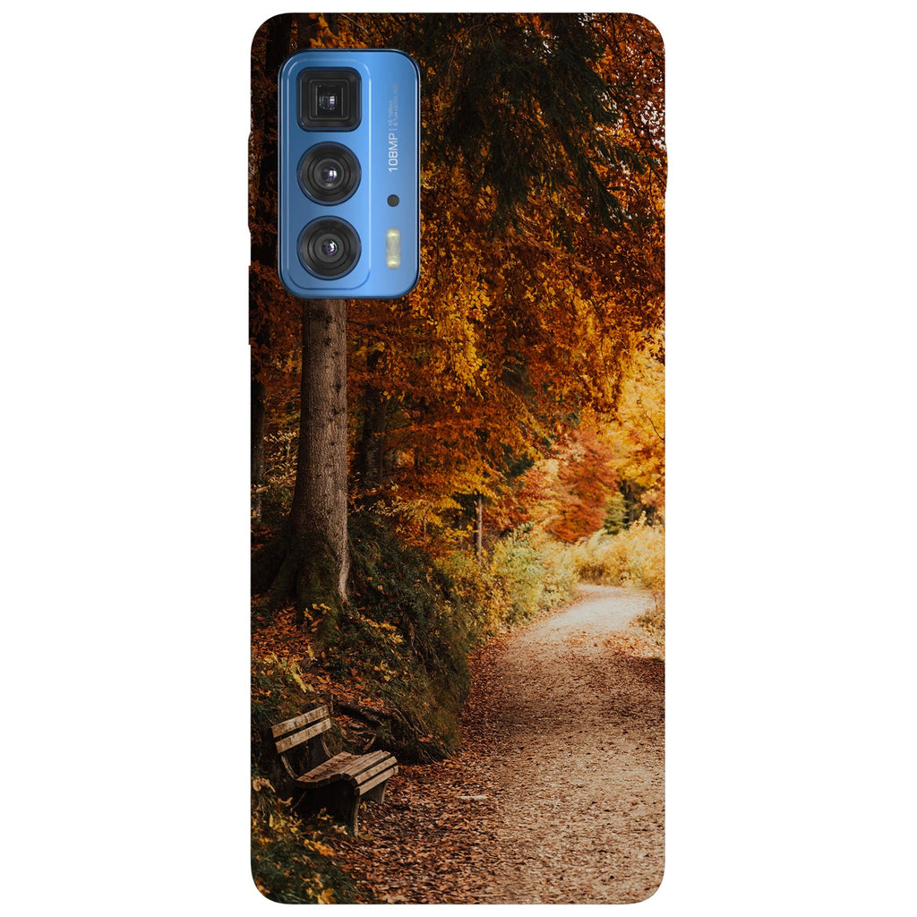 Husă din silicon Motorola Edge 20 cu Forest autumn path