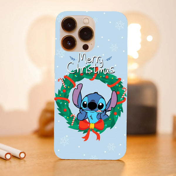 Husa Craciun compatibila cu Apple iPhone 15 Pro Max model Merry Christmas from Stitch, Silicon, TPU, Viceversa - Viceversa