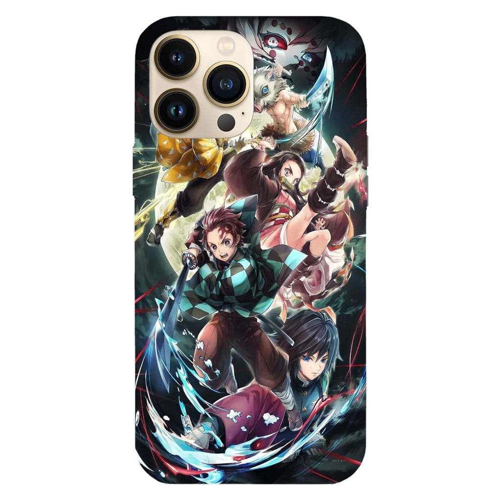 Husa compatibila cu Apple iPhone 15 Pro Max model Demon slayer Battle with demons, Silicon, TPU, Viceversa - Viceversa