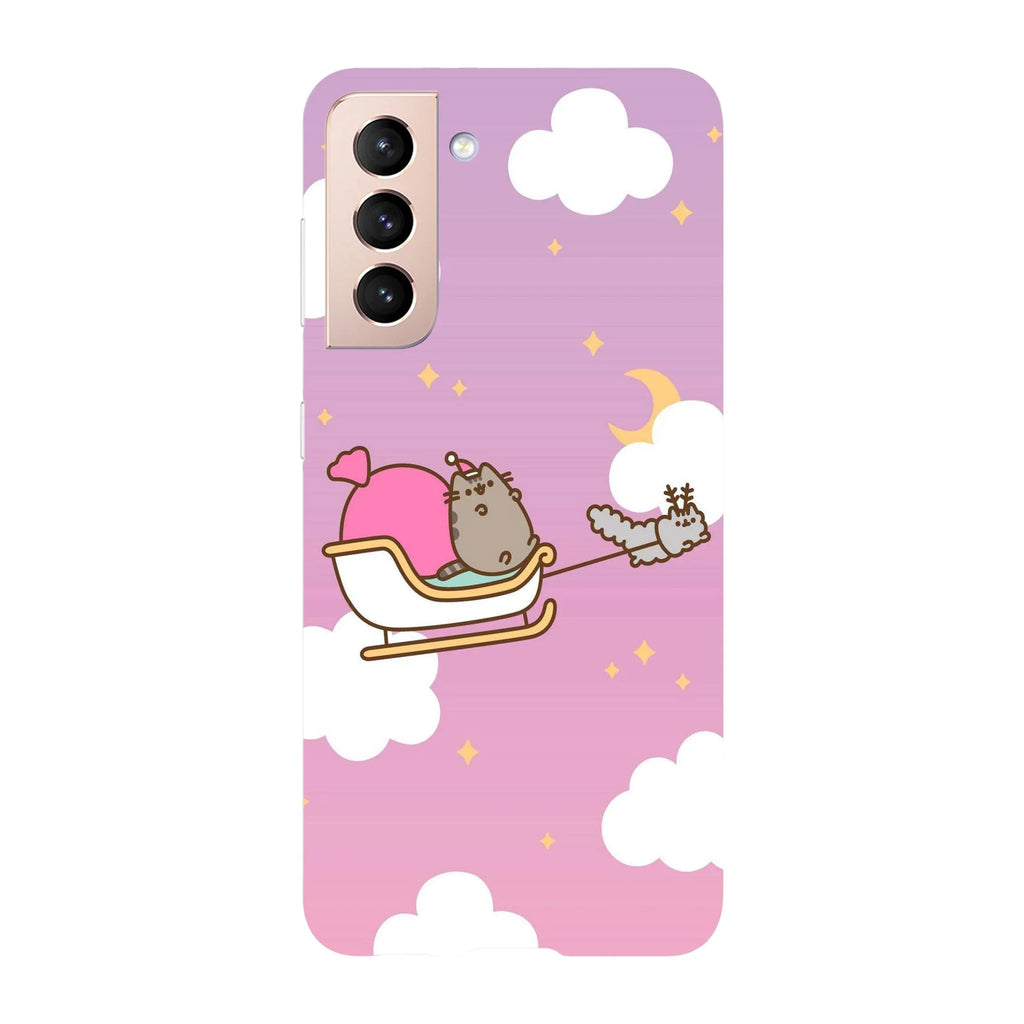 Husa Craciun compatibila cu Samsung Galaxy S22 Ultra model Kawaii Christmas Pusheen, Silicon, TPU, Viceversa - Viceversa