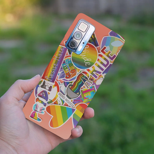 Husă din silicon Motorola Edge 20 cu Colorful stickers