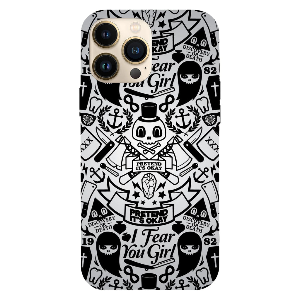 Husa compatibila cu Apple iPhone 15 Pro Max model Pretend It's ok, Silicon, TPU, Viceversa - Viceversa