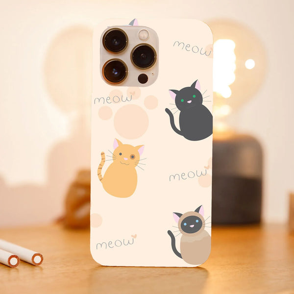 Husa compatibila cu Apple iPhone 15 Pro Max model Meow pattern, Silicon, TPU, Viceversa - Viceversa