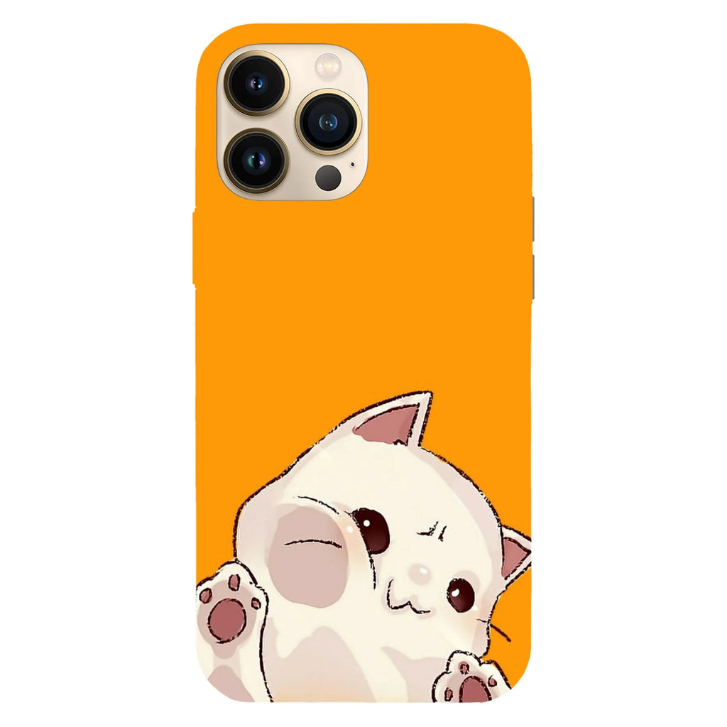 Husa compatibila cu Apple iPhone 15 Pro model Kawaii frown cat, Silicon, TPU, Viceversa - Viceversa