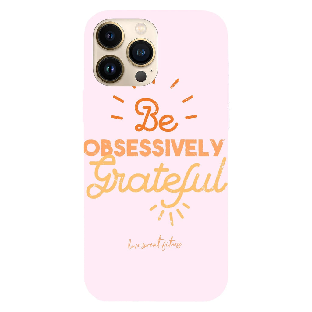 Husa compatibila cu Apple iPhone 15 Pro Max model Be obsessively grateful, Silicon, TPU, Viceversa - Viceversa
