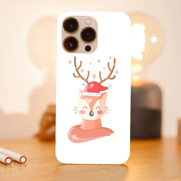 Husa Craciun compatibila cu Apple iPhone 15 Pro Max model Kawaii Fox Christmas, Silicon, TPU, Viceversa - Viceversa