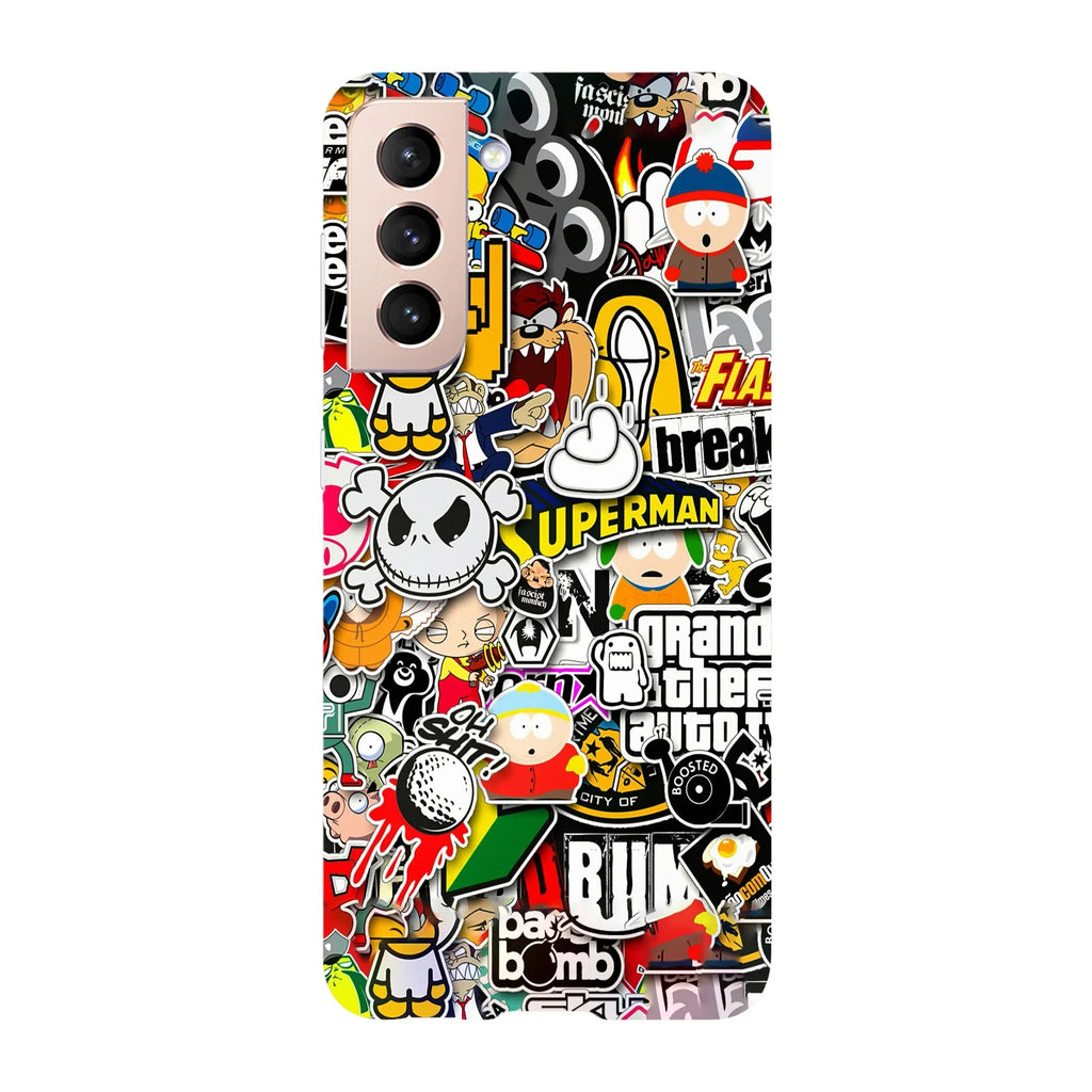 Husa compatibila cu Samsung Galaxy S22 Ultra model Cartoon Stickers, Silicon, TPU, Viceversa - Viceversa