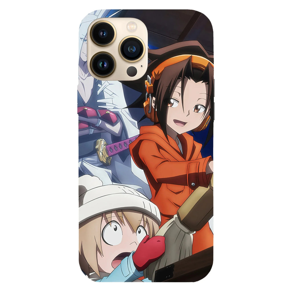 Husa telefon compatibila cu Apple iPhone 15 Pro, Viceversa, model Manta, Yoh and Amidamary Shaman King, Silicon, TPU - Viceversa