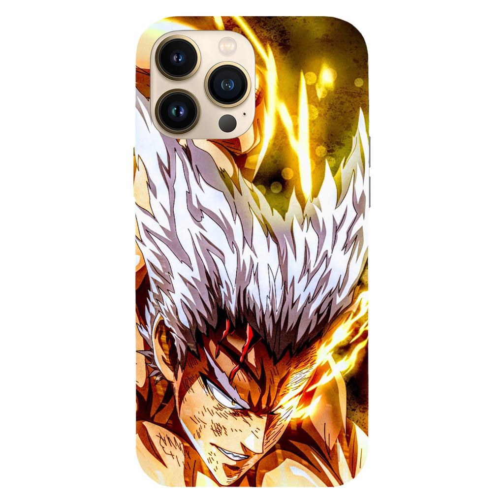 Husa telefon compatibila cu Apple iPhone 15 Pro, Viceversa, model Garou Fight One Punch Man, Silicon, TPU - Viceversa