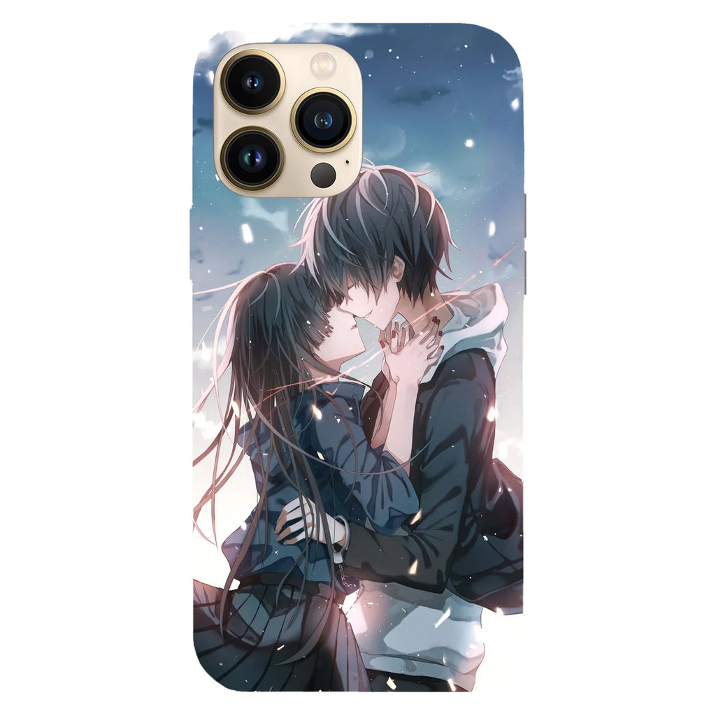Husa compatibila cu Apple iPhone 15 Pro model Love story Anime, Silicon, TPU, Viceversa - Viceversa