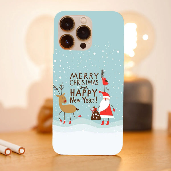 Husa Craciun compatibila cu Apple iPhone 15 Pro Max model Merry Christmas and a happy new year, Silicon, TPU, Viceversa - Viceversa