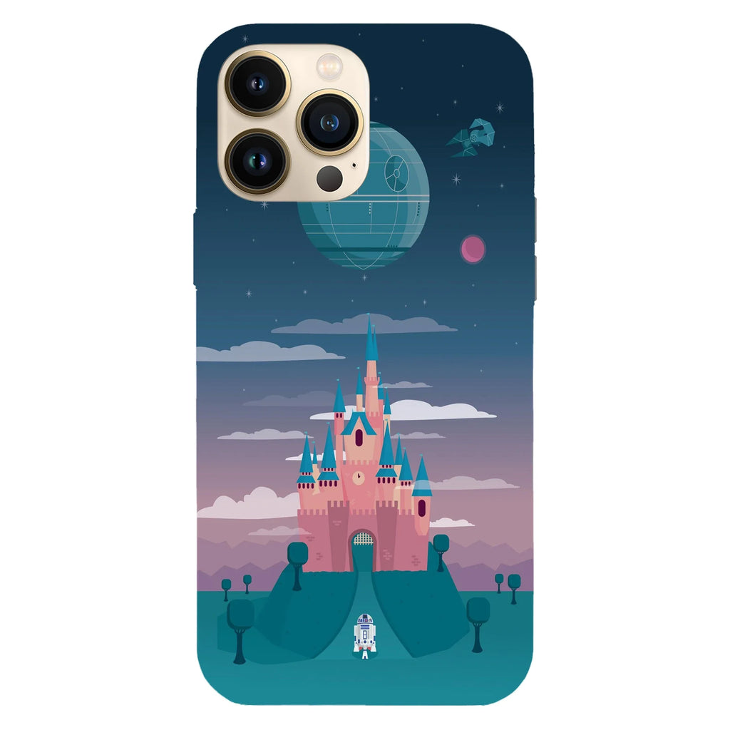 Husa compatibila cu Apple iPhone 15 Plus, Viceversa, model Death Star Disney castle , Silicon, TPU - Viceversa
