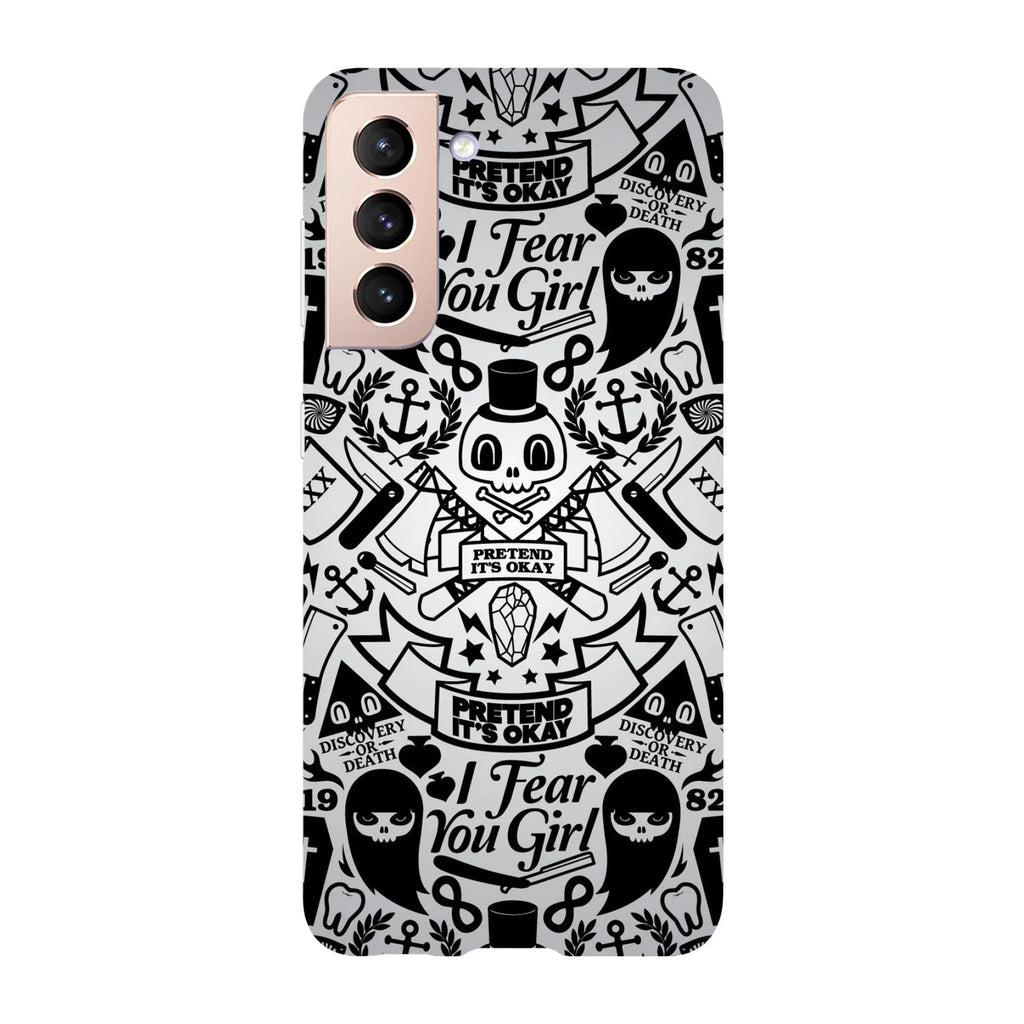 Husa compatibila cu Samsung Galaxy S22 Ultra model Pretend It's ok, Silicon, TPU, Viceversa - Viceversa