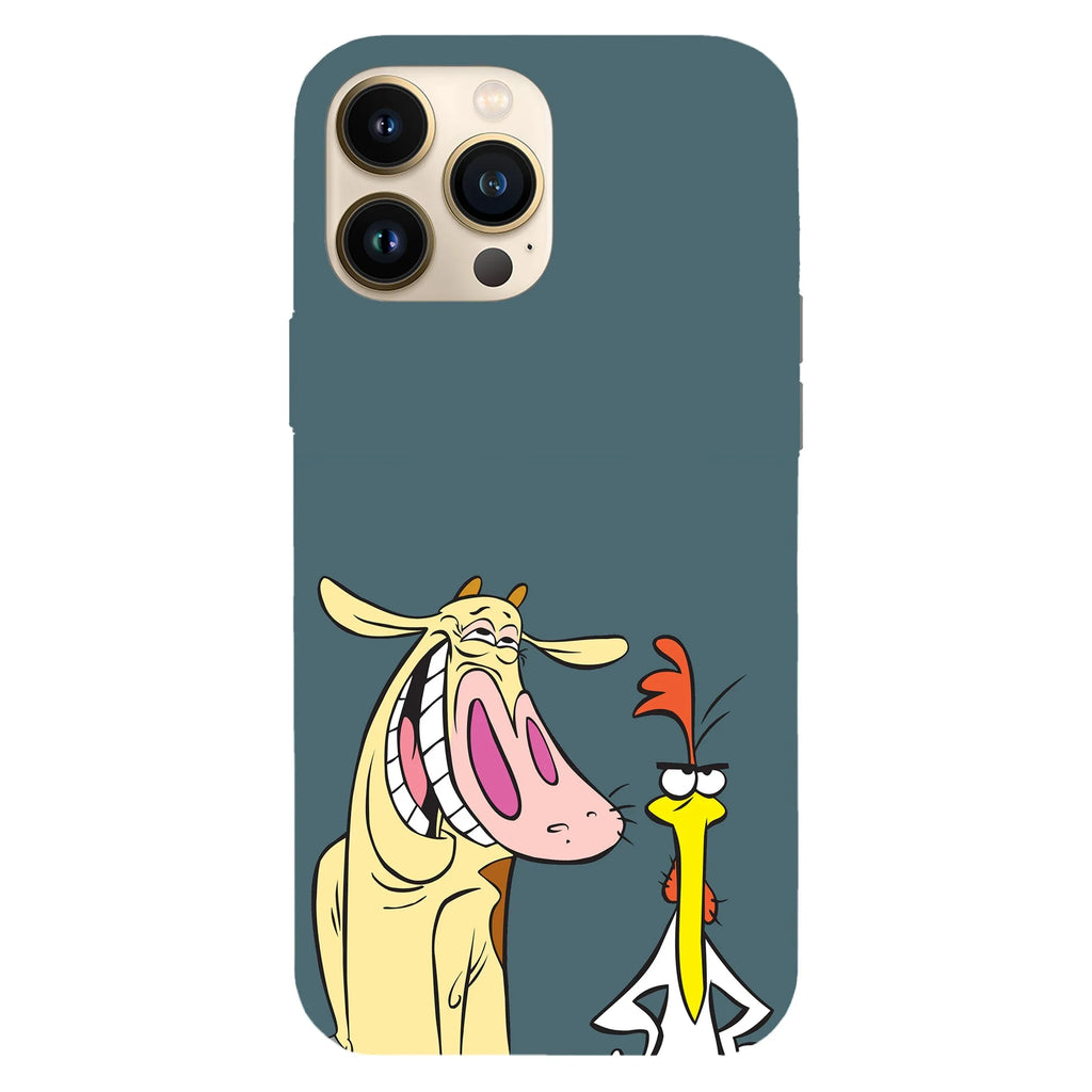 Husa compatibila cu Apple iPhone 15 Plus, Viceversa, model Cow and Chicken , Silicon, TPU - Viceversa