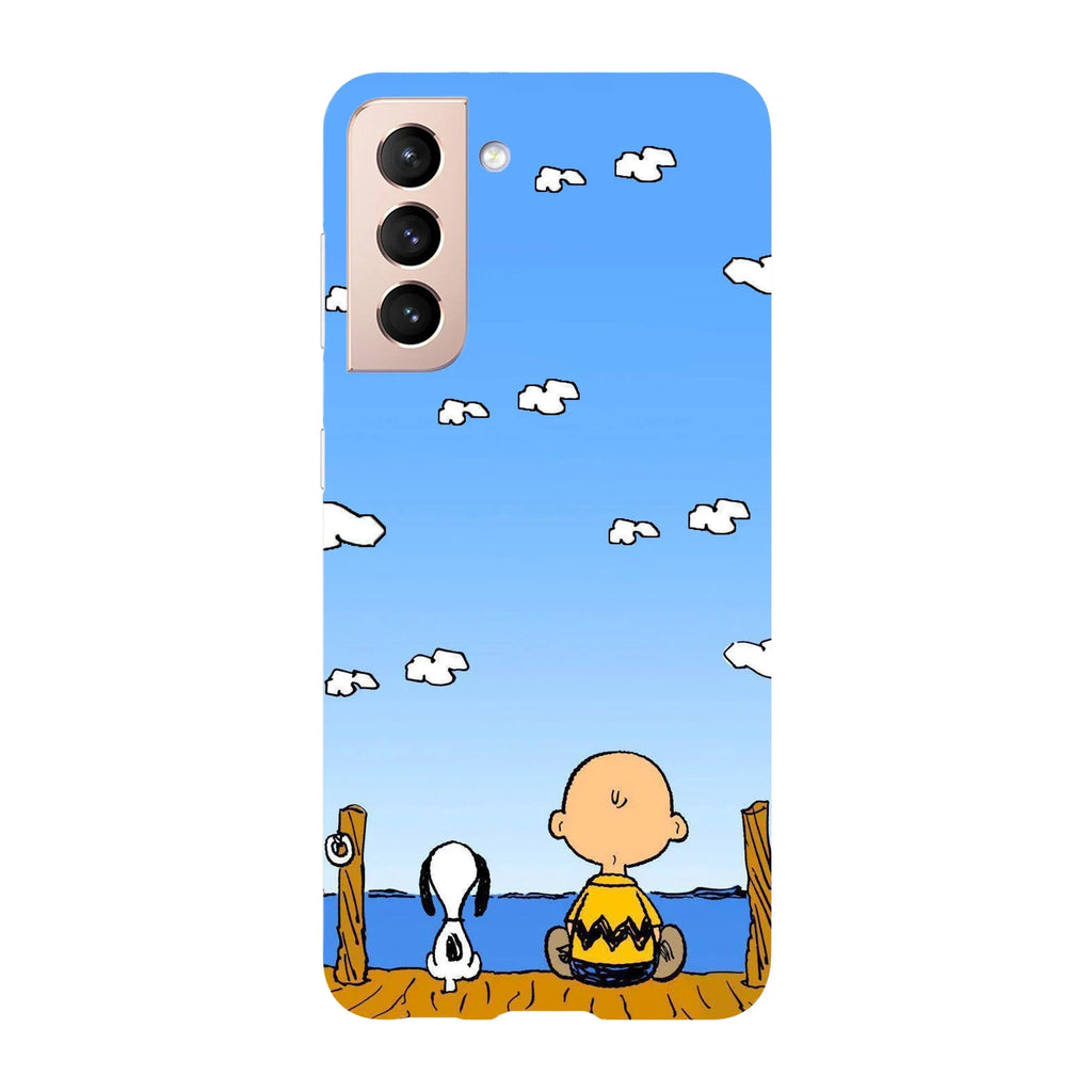 Husa compatibila cu Samsung Galaxy S22 Ultra model Snoopy Contemplating, Silicon, TPU, Viceversa - Viceversa