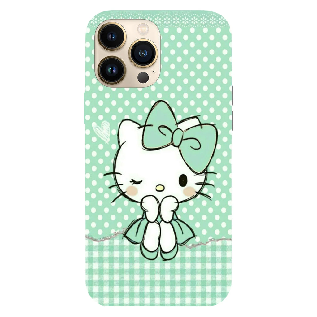 Husa compatibila cu Apple iPhone 15 Plus, Viceversa, model Green lady hello kitty , Silicon, TPU - Viceversa