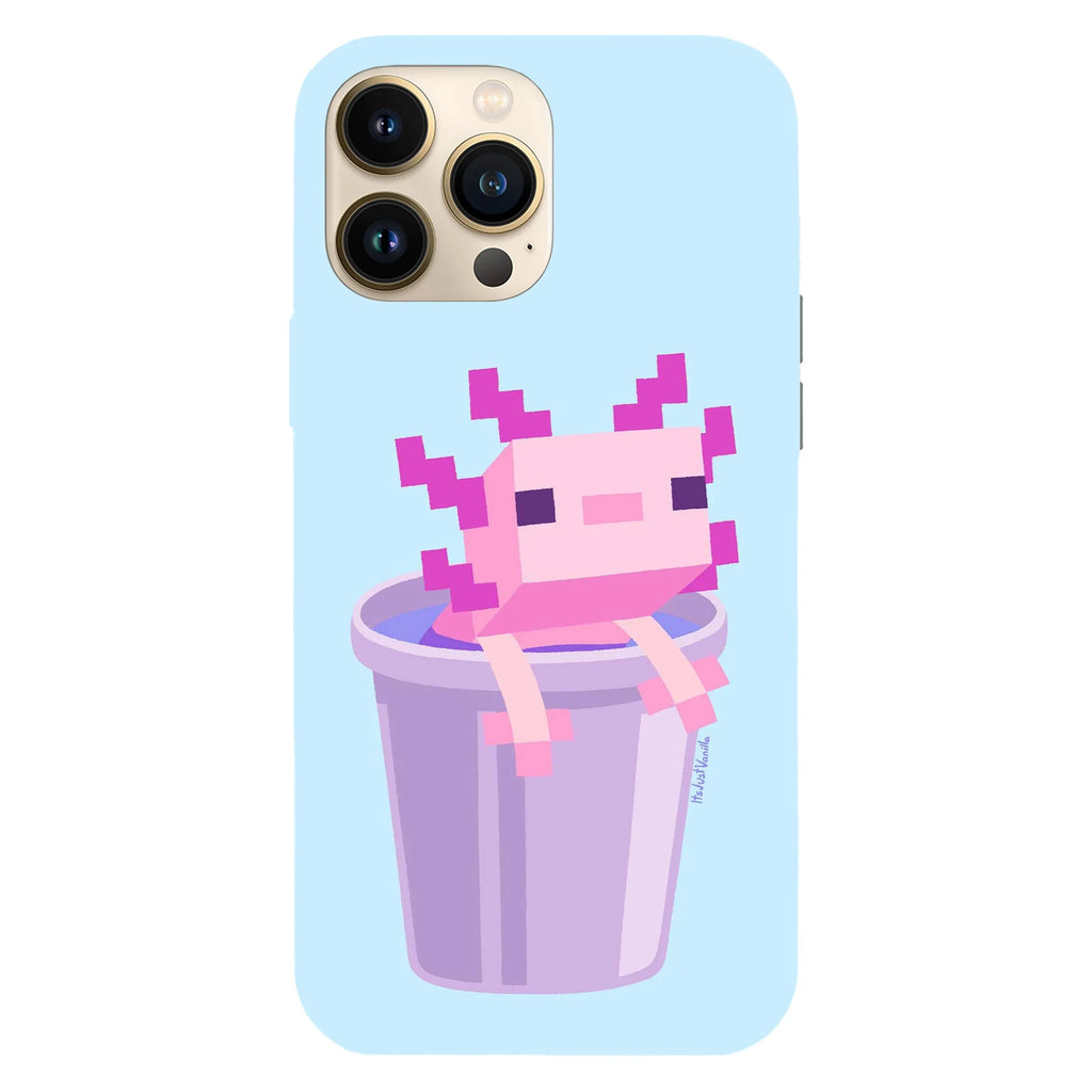 Husa compatibila cu Apple iPhone 15 Pro model Cute Axolotl Minecraft, Silicon, TPU, Viceversa - Viceversa