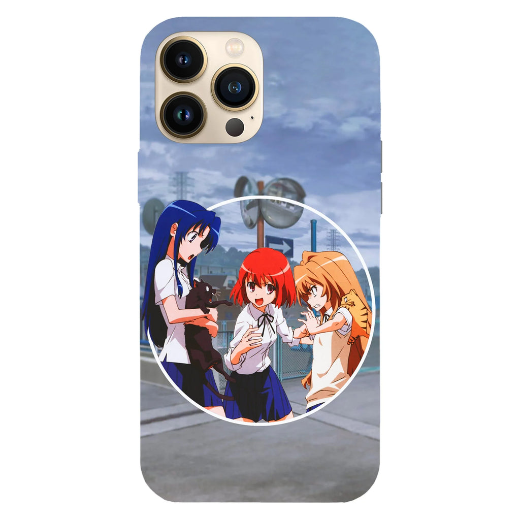 Husa telefon compatibila cu Apple iPhone 15 Pro, Viceversa, model Angry Aisaga Tora Dora, Silicon, TPU - Viceversa