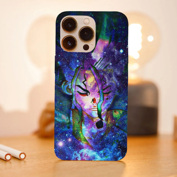 Husa telefon compatibila cu Apple iPhone 15 Pro, Viceversa, model Senku ishigami Dr Stone, Silicon, TPU - Viceversa