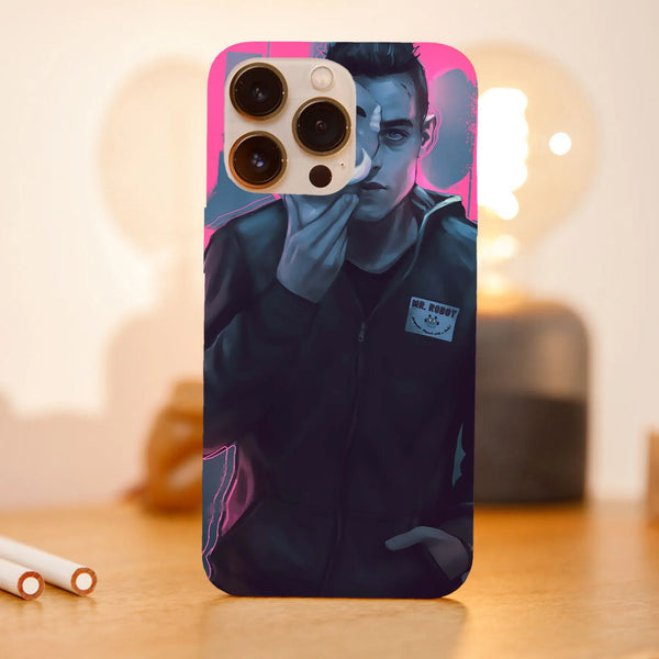 Husa compatibila cu Apple iPhone 15 Pro Max model Mr. robot, Silicon, TPU, Viceversa - Viceversa
