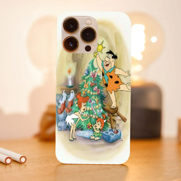 Husa Craciun compatibila cu Apple iPhone 15 Plus model The Flintstones Christmas, Silicon, TPU, Viceversa - Viceversa