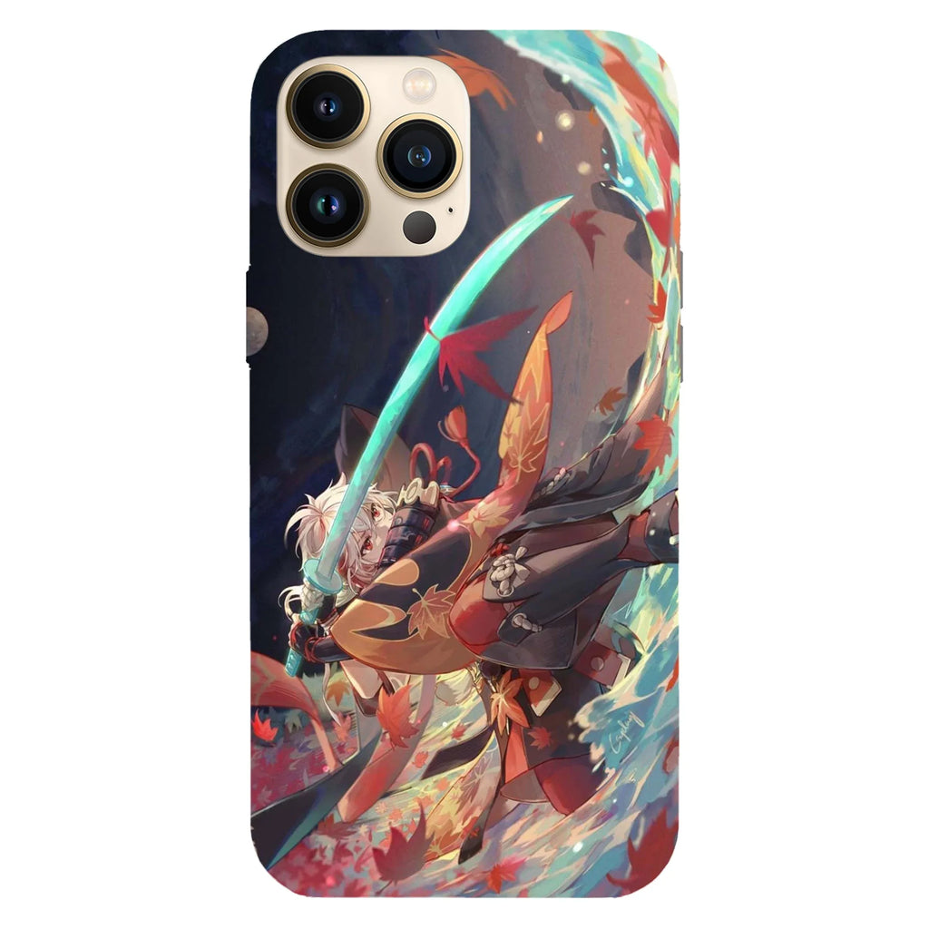 Husa compatibila cu Apple iPhone 15 Pro model Kazuha Genshin Impact, Silicon, TPU, Viceversa - Viceversa