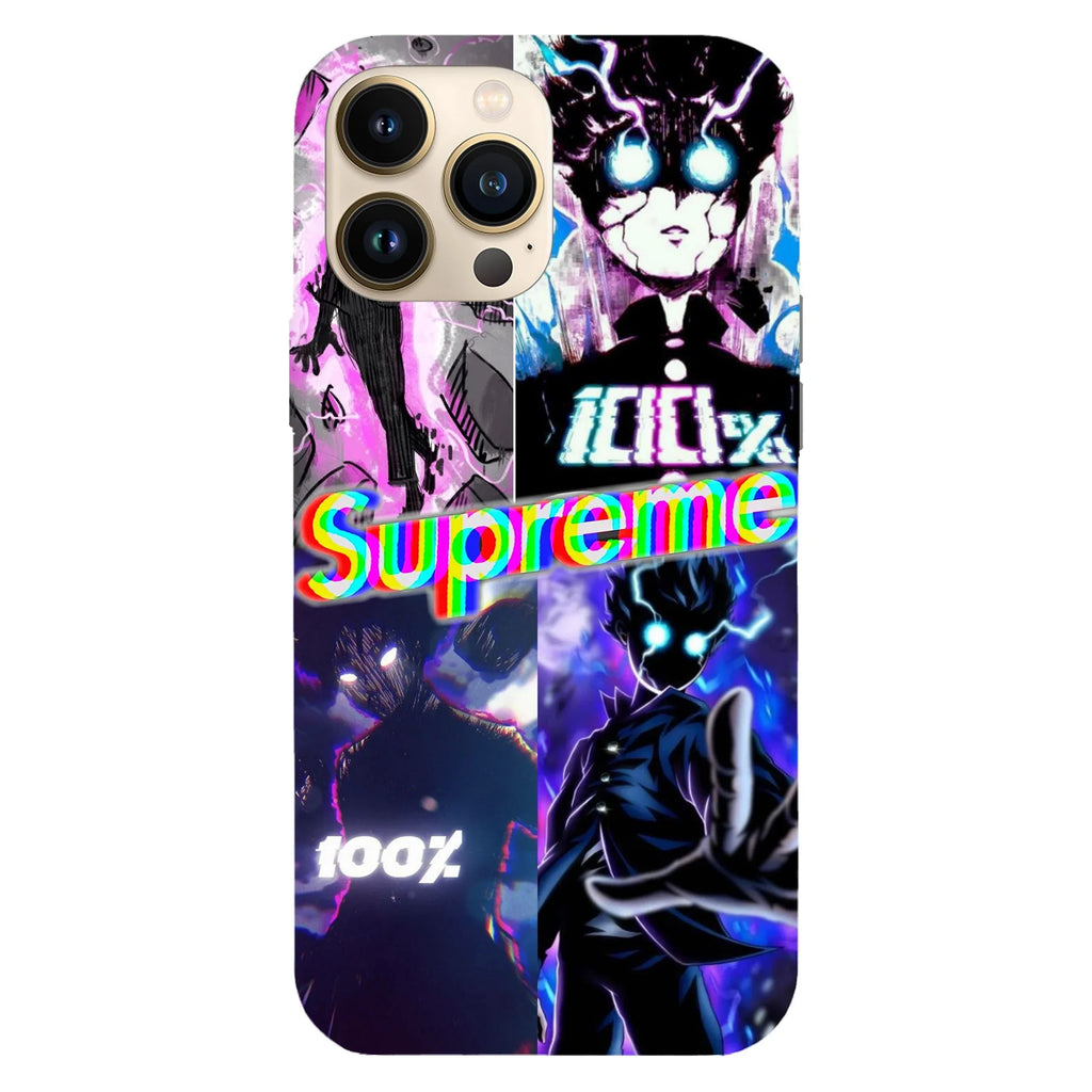 Husa telefon compatibila cu Apple iPhone 15 Plus, Viceversa, model Supreme Mob Psycho 100, Silicon, TPU - Viceversa