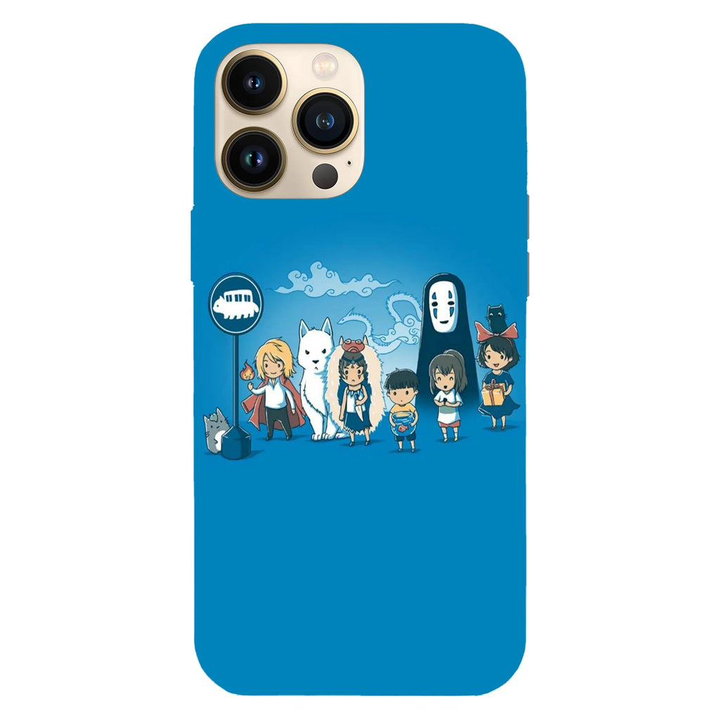 Husa compatibila cu Apple iPhone 15 Pro model Totoro, Mononoke and Ponyo Studio Ghibli, Silicon, TPU, Viceversa - Viceversa