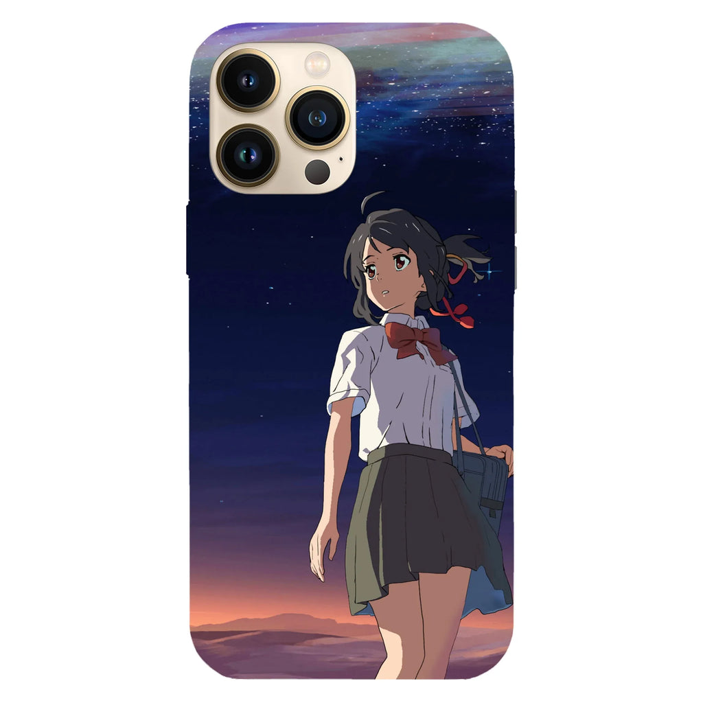 Husa telefon compatibila cu Apple iPhone 15 Plus, Viceversa, model Mitsuha Miyamizu Your Name, Silicon, TPU - Viceversa