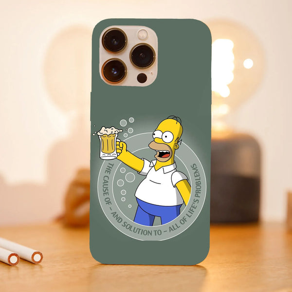 Husa compatibila cu Apple iPhone 15 Pro Max model Life Problems Solution Homer, Silicon, TPU, Viceversa - Viceversa