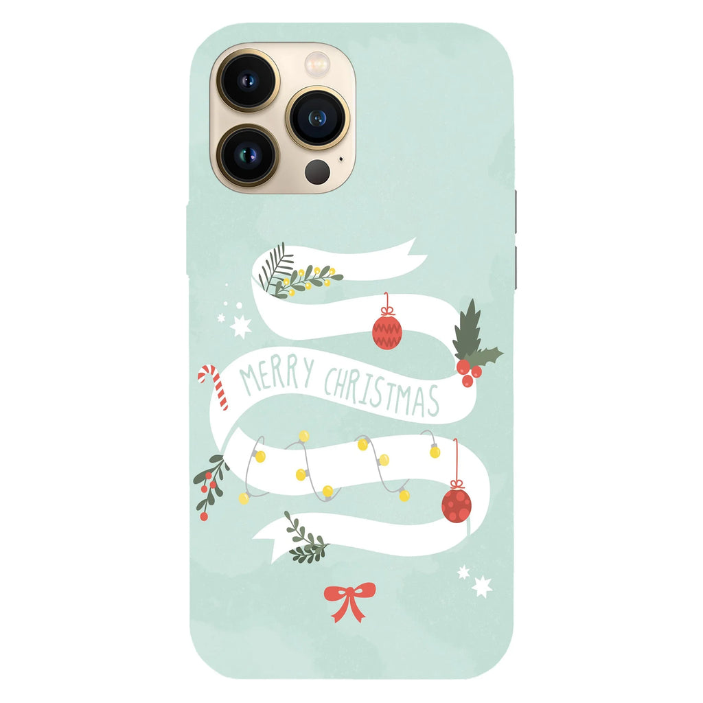 Husa Craciun compatibila cu Apple iPhone 15 Pro Max model Ribbon, Silicon, TPU, Viceversa - Viceversa