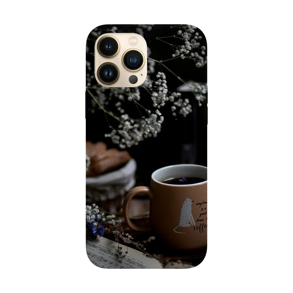 Husa compatibila cu Apple iPhone 15 model Time for coffee, Silicon, TPU, Viceversa - Viceversa