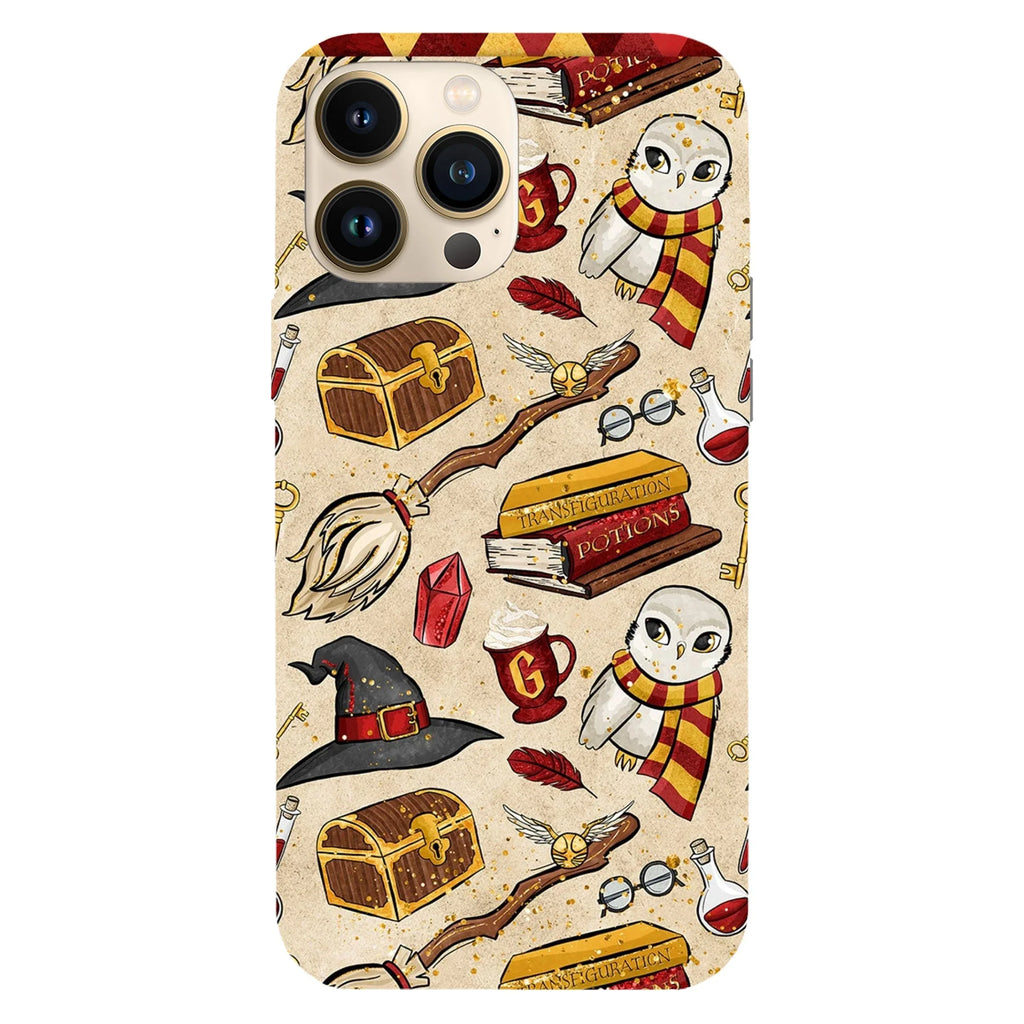 Husa telefon compatibila cu Apple iPhone 15, Viceversa, model Mage starter pack Harry Potter, Silicon, TPU - Viceversa