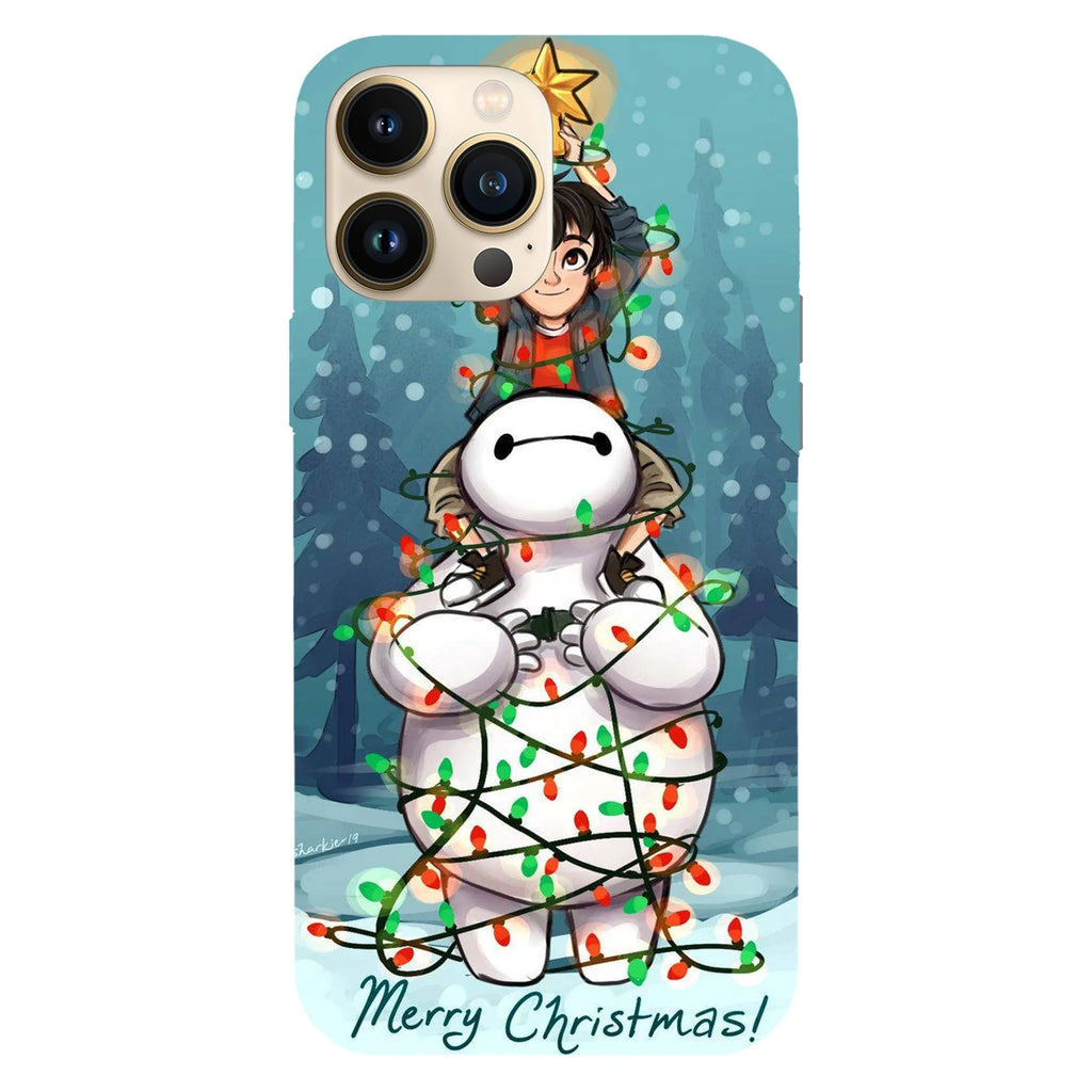 Husa Craciun compatibila cu Apple iPhone 15 Pro model Baymax Merry Christmas, Silicon, TPU, Viceversa - Viceversa