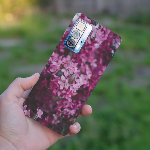 Husă din silicon Motorola Edge 20 cu Magenta flower