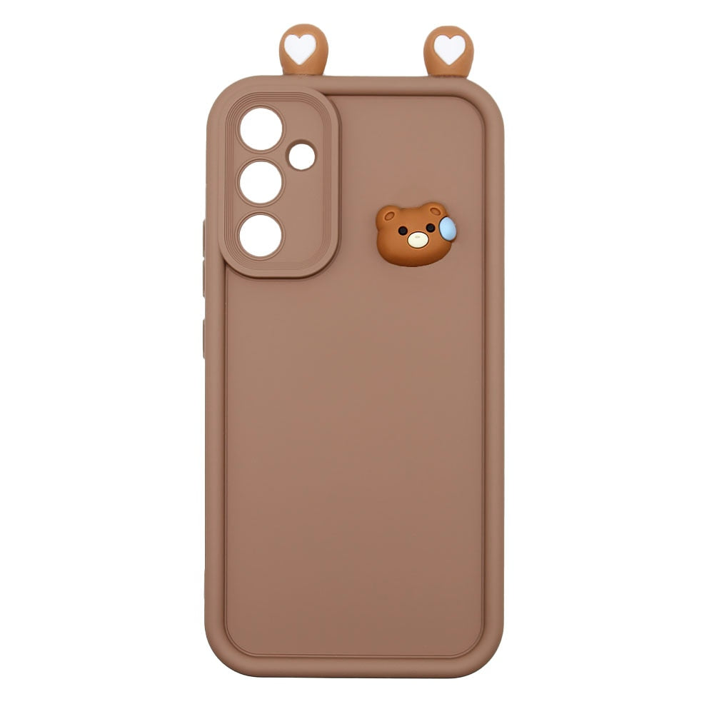 Husa Samsung Galaxy A13 5G, Viceversa, model Cute Bear Ears Cartoon 3D, Silicon, TPU