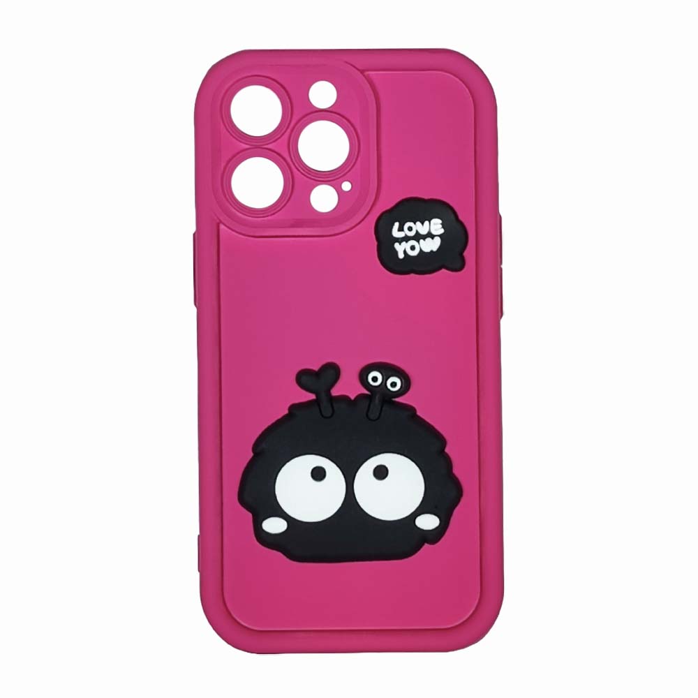 Husa Apple iPhone 15 Pro Max model Love You Cartoon 3D, Silicon, TPU