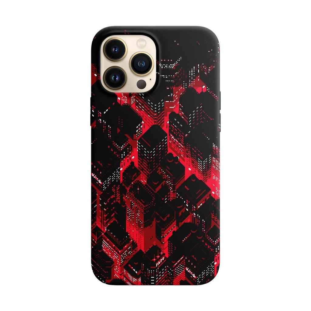 Husa compatibila cu Apple iPhone 13 model 8 Bit Pixel City, Silicon, TPU, Viceversa - Viceversa
