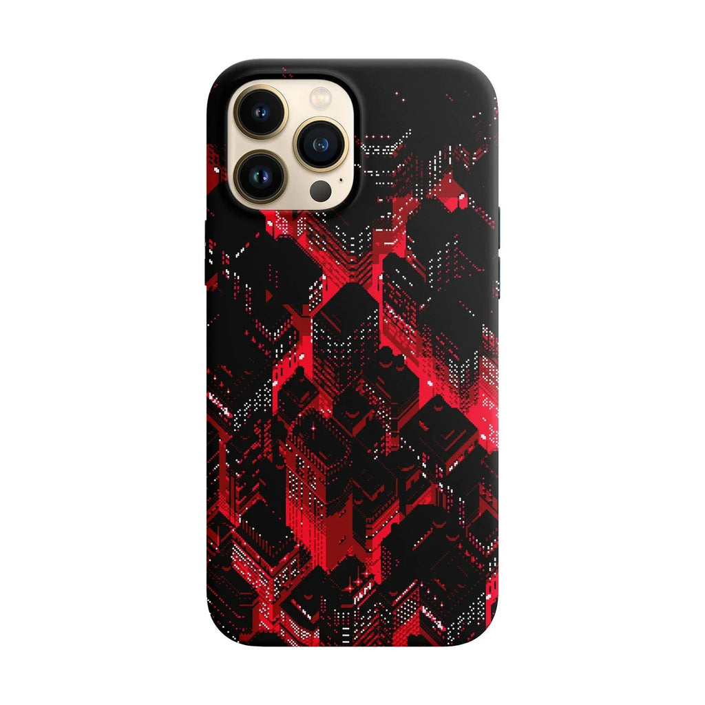 Husa compatibila cu Apple iPhone 11 Pro Max model 8 Bit Pixel City, Silicon, TPU, Viceversa - Viceversa