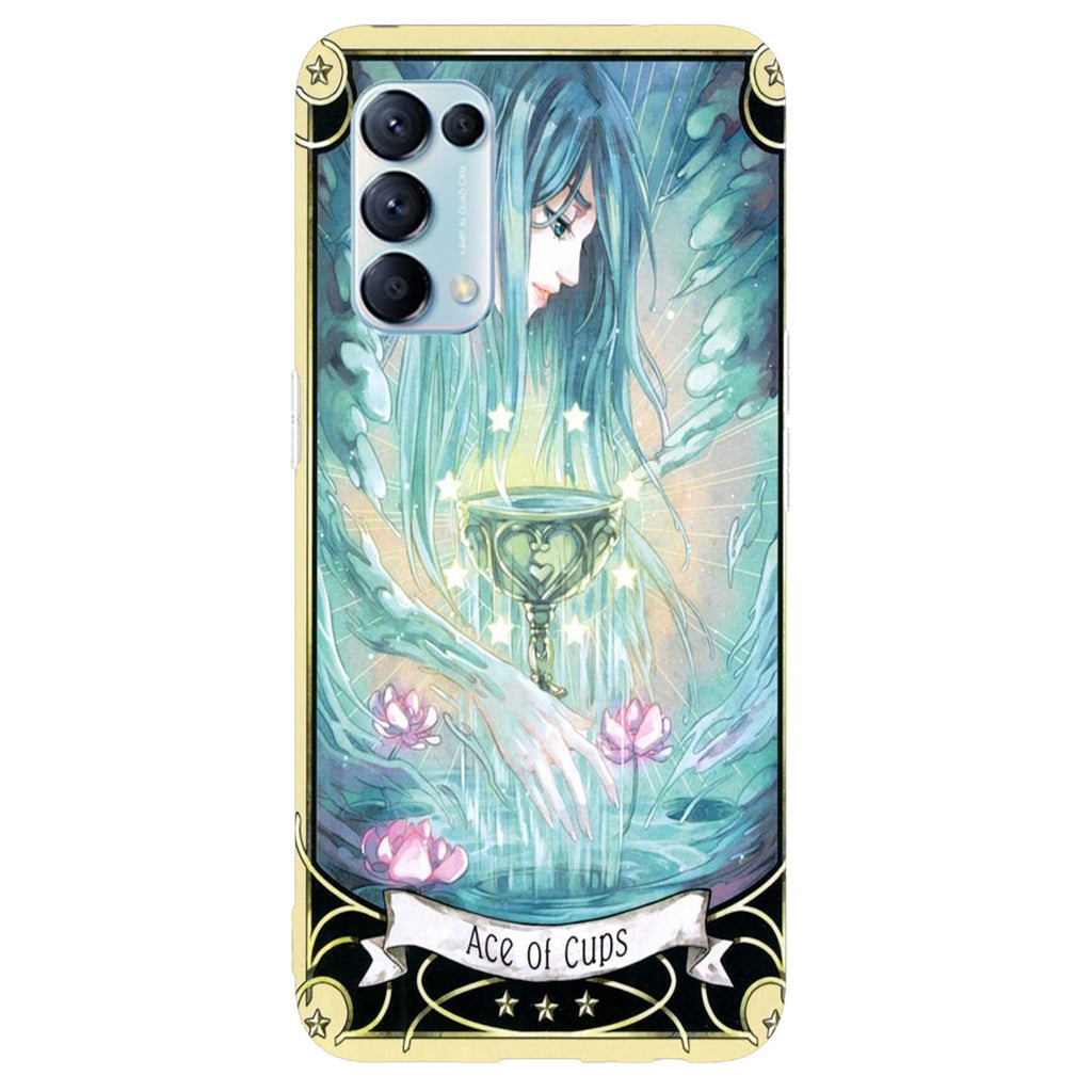 Husa compatibila cu Oppo Reno 5 4G model Ace of cups, Silicon, TPU, Viceversa