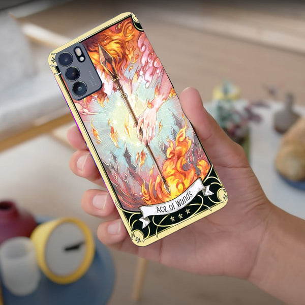 Husa compatibila cu Oppo Reno 5 4G model Ace of wands, Silicon, TPU, Viceversa