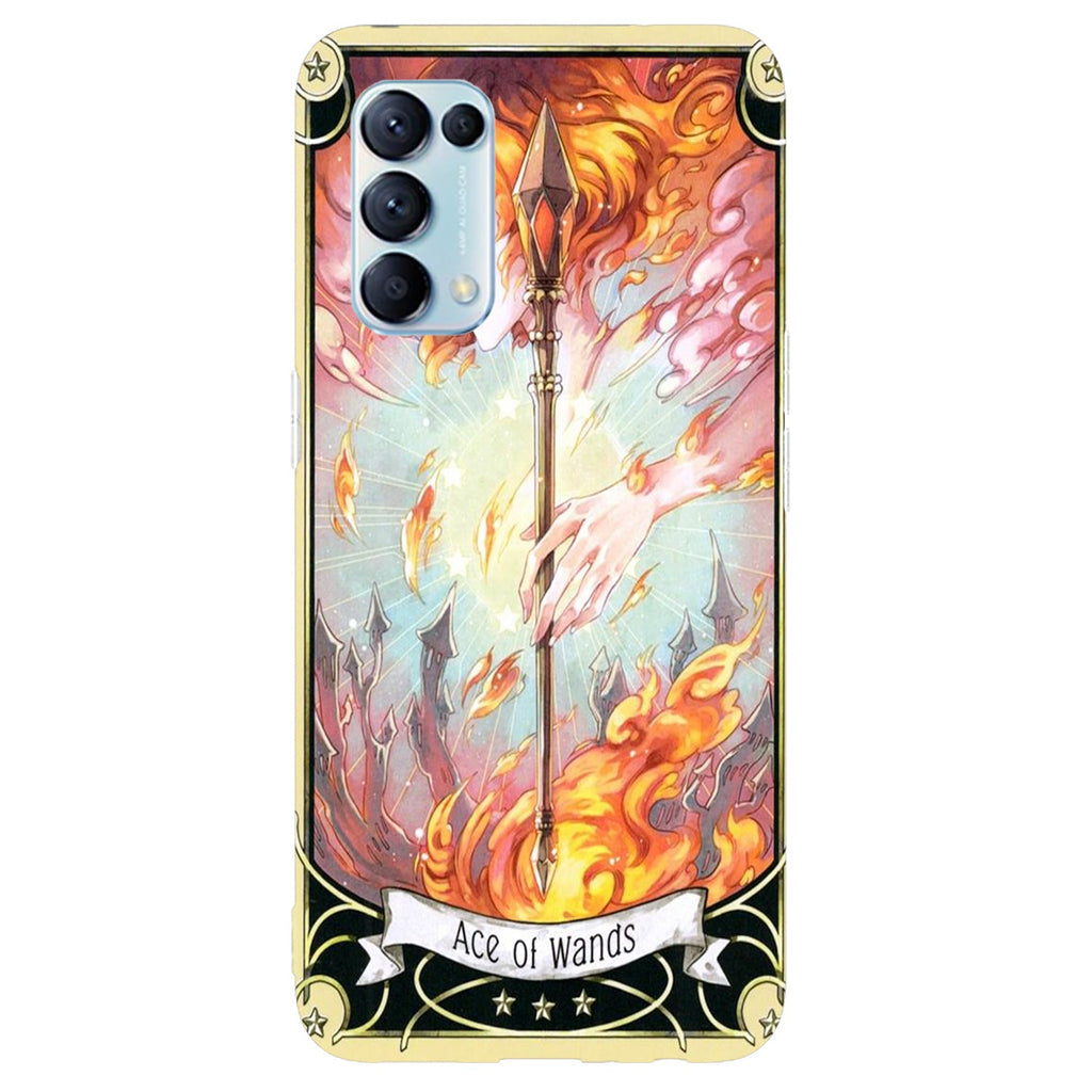 Husa compatibila cu Oppo Reno 5 4G model Ace of wands, Silicon, TPU, Viceversa